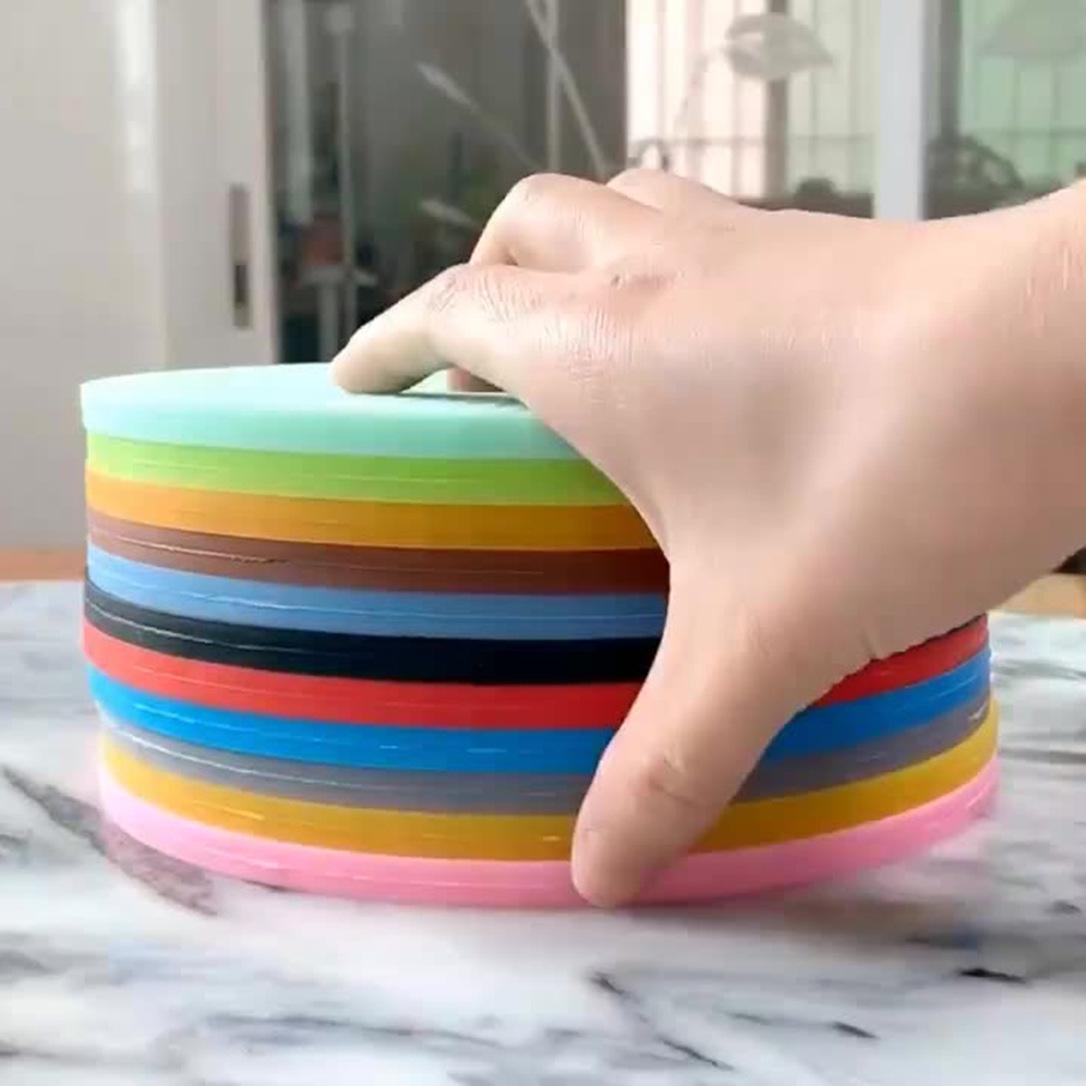 Set 2 miếng lót ly silicon hình tròn chống trượt kiểu dáng tổ ong cách nhiệt chống bỏng bảo vệ bàn an toàn