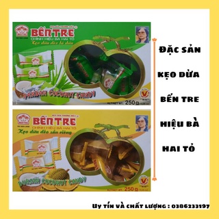 COMBO 3 hộp kẹo Dừa đặc sản bến tre _Hiệu bà Hai Tỏ (hộp 250g )