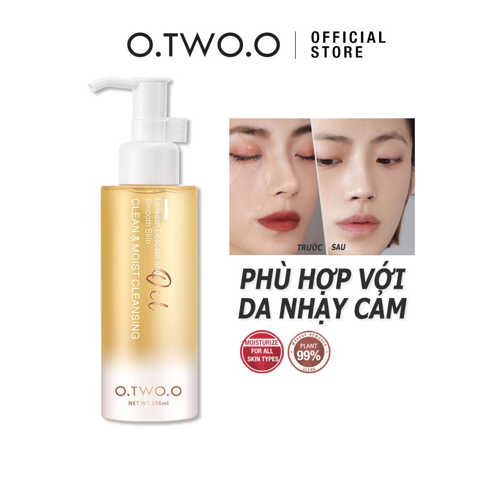 Dầu tẩy trang O.TWO.O dưỡng ẩm làm sạch sâu không dính 150ml cho mọi loại da