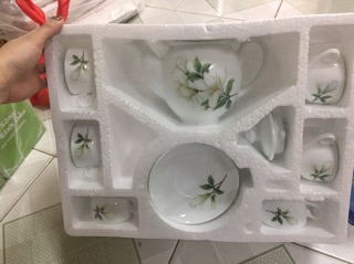 Bộ ấm chén Bát Tràng