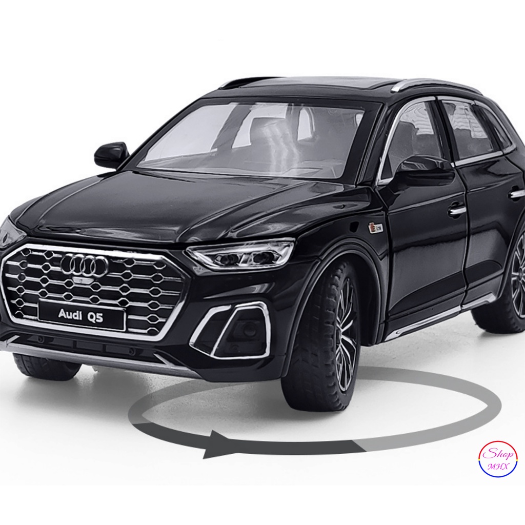 Xe mô hình sắt Audi Q5 TẶNG KÈM BIỂN SỐ tỉ lệ 1:24 hãng Newao 2 màu