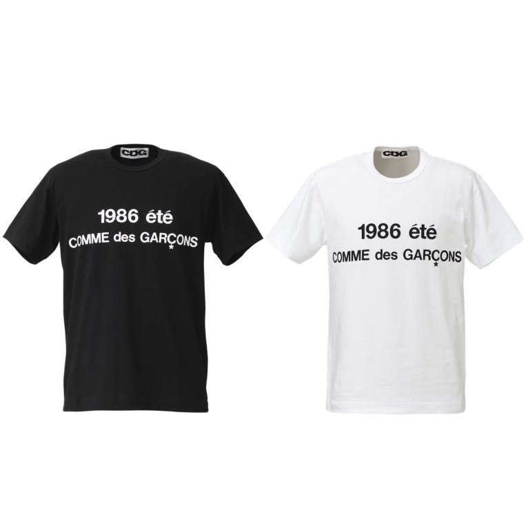 Áo Thun Tay Ngắn In Chữ comme des garcons cdg rei Kawaiikubo 1986 Thời Trang Cho Cặp Đôi