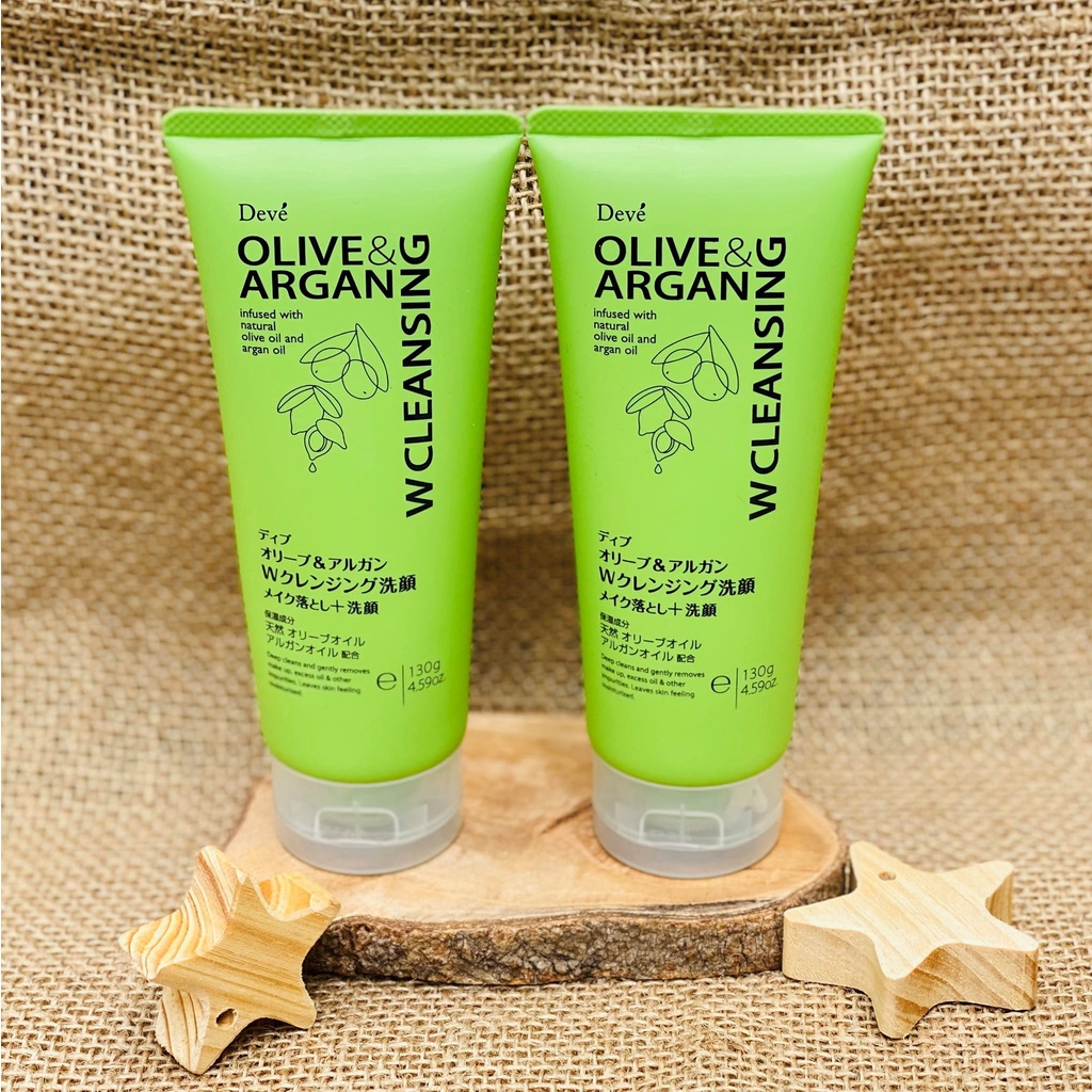 Sữa Rửa Mặt Sạch Sâu Deve Chiết Xuất Dầu Olive &amp; Argan 130gr