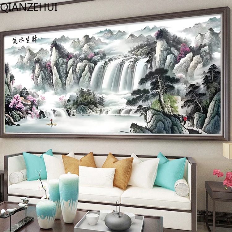 Bộ Dụng Cụ Thêu Tranh Chữ Thập 11ct Bằng cotton diy Hình Phong Cảnh Đẹp Mắt