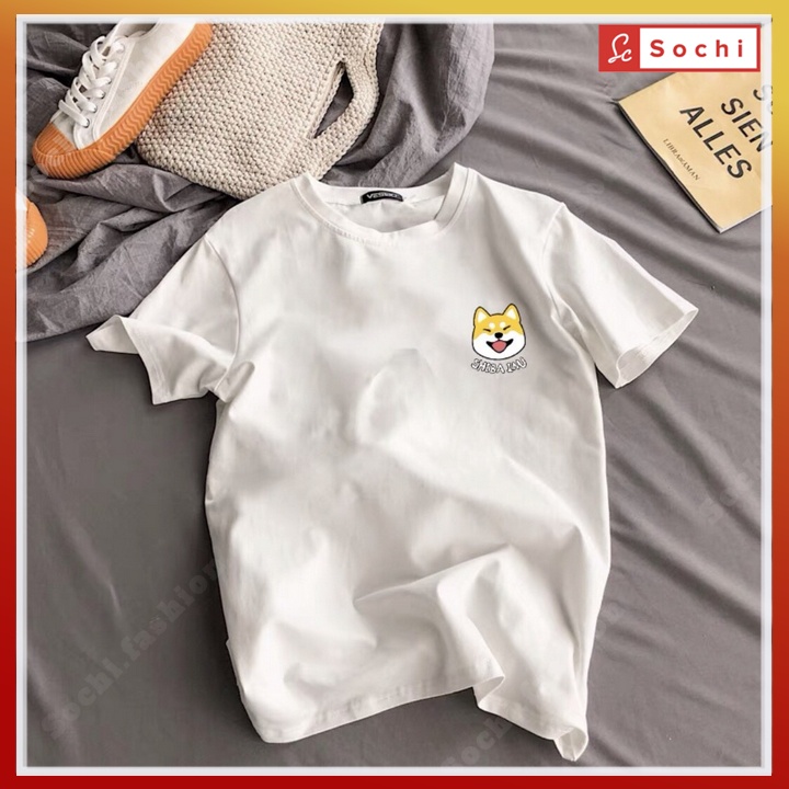 Áo thun nam thời trang, áo cộc nam cao cấp in hình chó doge 3D chất cotton CZ629