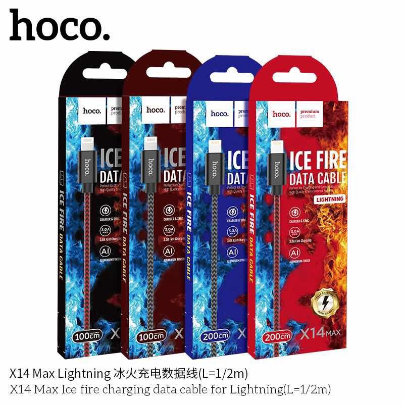 ⚡Mới⚡ Cáp Sạc Nhanh💎Chống Gãy + Đứt💎 Dây 1 2M Hoco X14 X2 Max 3A 18W Lightning Type C Micro IPhone IPad Samsung Xiaomi