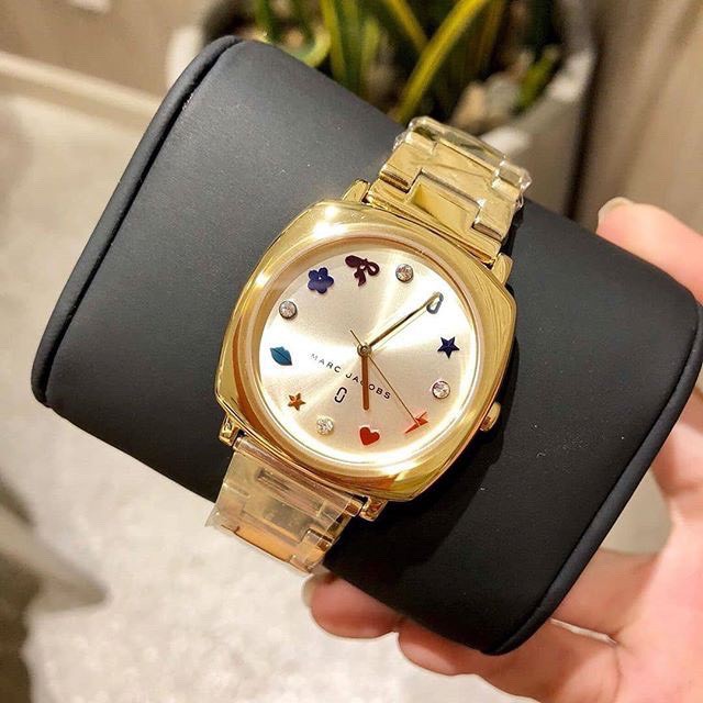 Đồng hồ nữ marc jacobs MJ3549 size 34mm màu vàng kèm hộp hãng