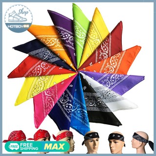 Khăn turban bandana  hiphop họa tiết nhiều màu đôi đầu  buôc toc buôc túi làm áo ngực sitin,