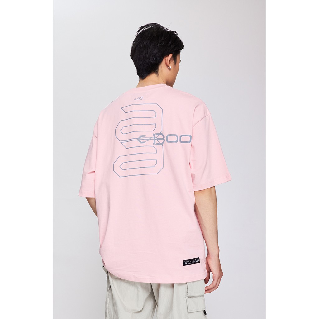 Áo Thun BOO Unisex Dáng Oversize Cá Tính In Hình BOOLAAB Phản Quang
