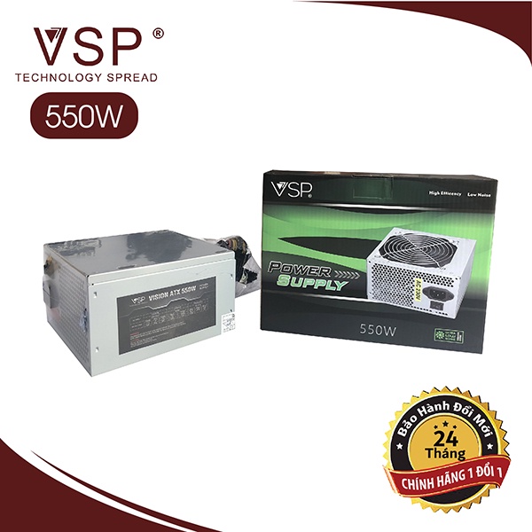 Nguồn máy tính 550W VSP 20 + 4Pin - VSP phân phối