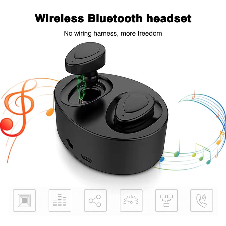 PK TWS-K2 In-ear 4.1 Headset Wireless Earphone With Mic Charger Box