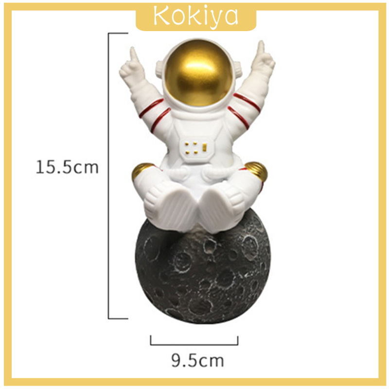 [KOKIYA]Astronaut Shape Bluetooth Portable Speaker with Mic FM TF Card USB  golden