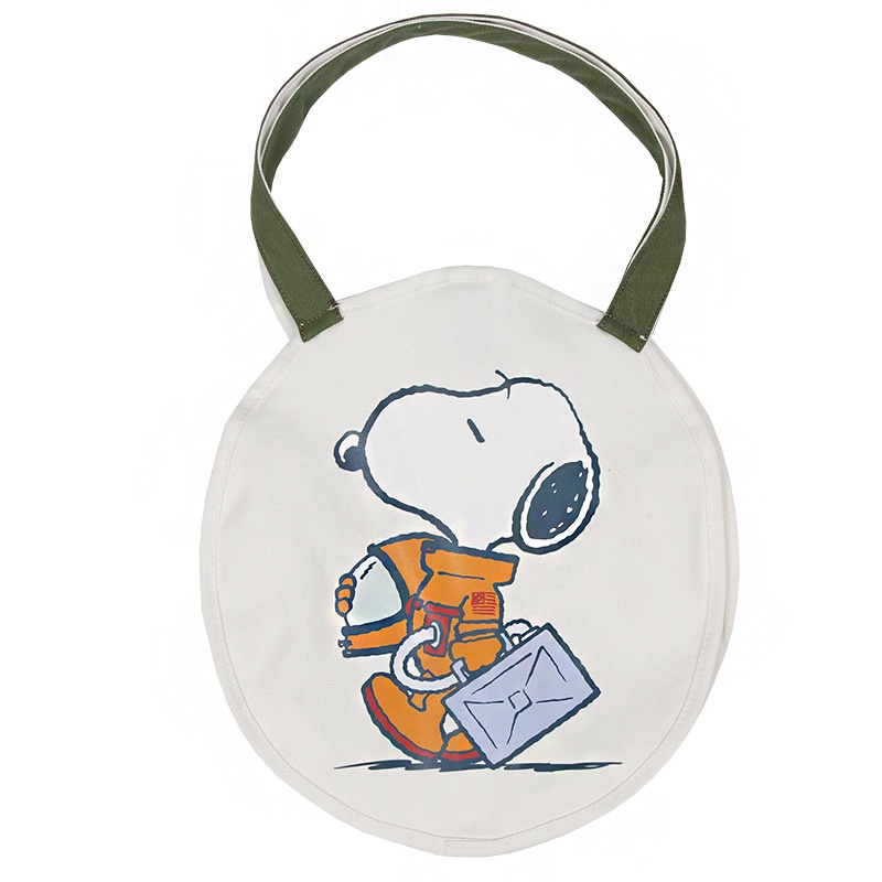 Snoopy cartoon canvas bag Túi vải túi một vai cô gái túi xách túi học sinh túi môi trường
