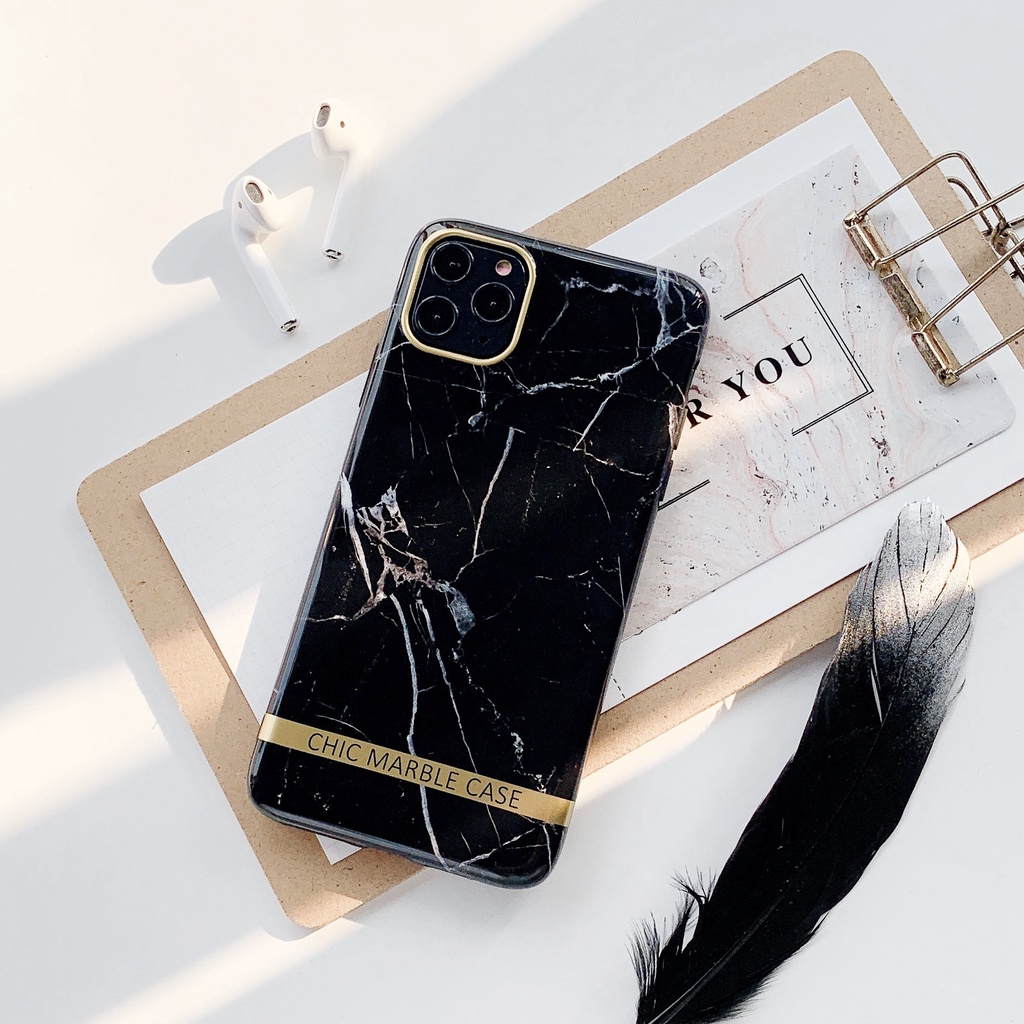 Ốp lưng iphone Chic Marble nhựa dẻo bảo vệ điện thoại Xsmax/ ip11/11pro/11promax/ip12/12pro/12promax