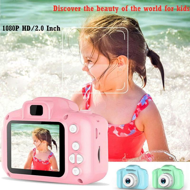 Máy Ảnh Selfie Trẻ Em 2 Inch Độ Phân Giải 1080p Có Cổng Sạc