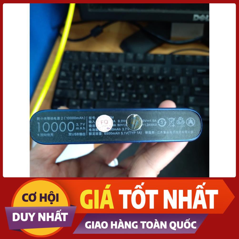 Sạc dự phòng Xiaomi gen 2 (2 cổng) 10.000 mAh (hàng chuẩn)