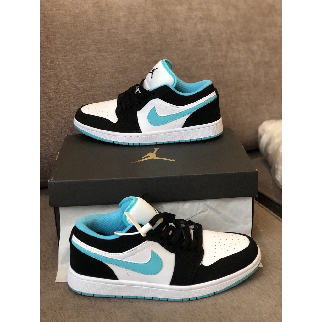 💖 Giày Jordan xanh ngọc chuẩn cao cấp, Giày Jordan cổ thấp nam nữ hàng đẹp đầy đủ phụ kiện