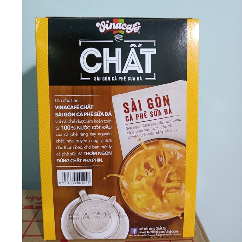 Vinacafe Chất- Sài Gòn cà phê sữa đá hộp 10 gói *29gr