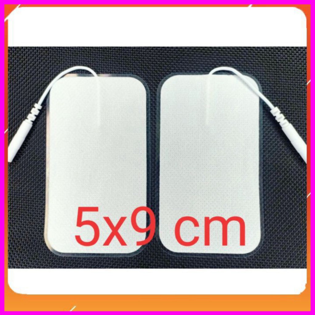 1 cặp miếng dán điện xung Dr Ho cỡ lớn 60x90mm có dây, phụ kiện máy massage xung điện Dr' Ho
