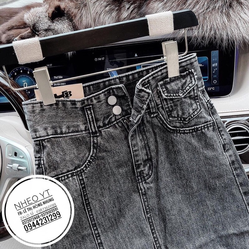 Chân Váy bò dài xinh chanh xả