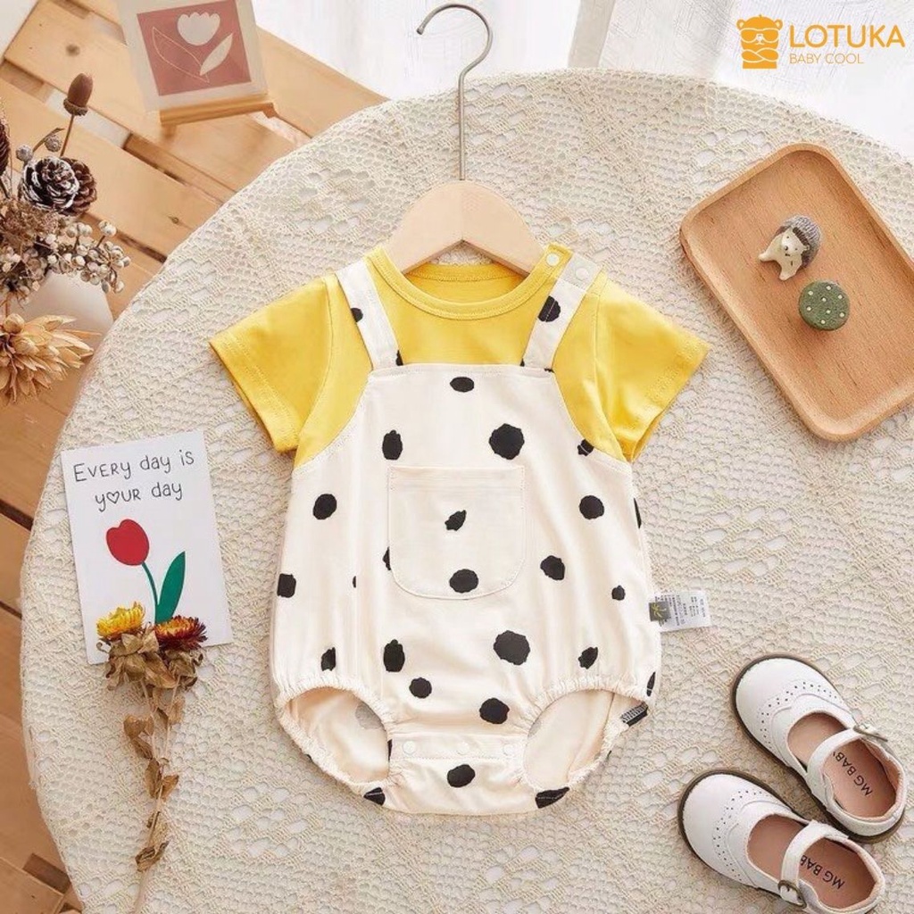 [Vải thun] Bodysuit cho bé hình yếm dễ thương, bộ body đùi bé trai bé gái, mẫu quần áo sơ sinh từ 3-12kg
