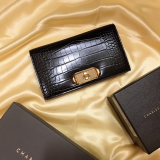 (AUTH-CÓ BILL) VÍ ĐEO CHÉO CHARLES & KEITH 19CM