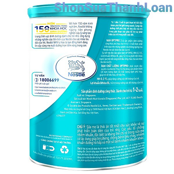 [HSD T5-2023] [MẪU MỚI] Sữa Bột Nestle NAN OPTI PRO HMO 3 – Hộp 900gr
