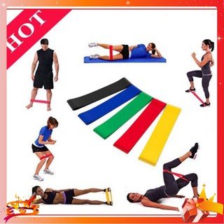 Vô Địch Giá Siêu rẻ Bộ 5Dây mini Band, Dây cao su kháng lực  chính hãng tập chân mông siêu đẹp