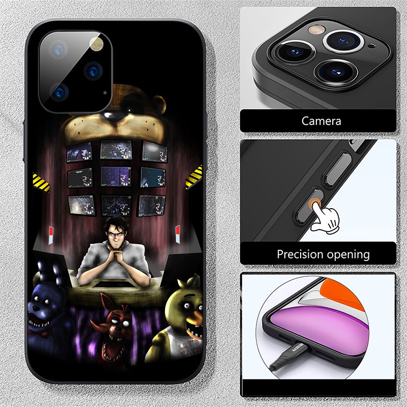 Ốp Điện Thoại Silicon Dẻo In Hình Game Kinh Dị FO25 FNAF Cho iPhone 5 5S 6 6S 7 8 11 Pro Max Plus SE XR