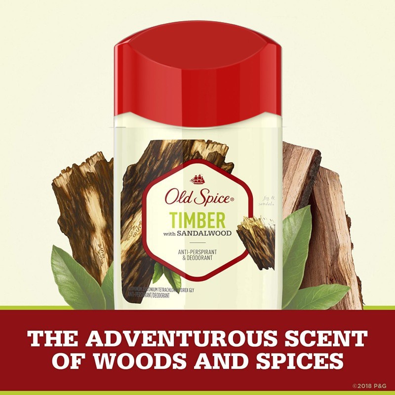 Lăn Khử Mùi Old Spice Timber 73g - Chính Hãng USA