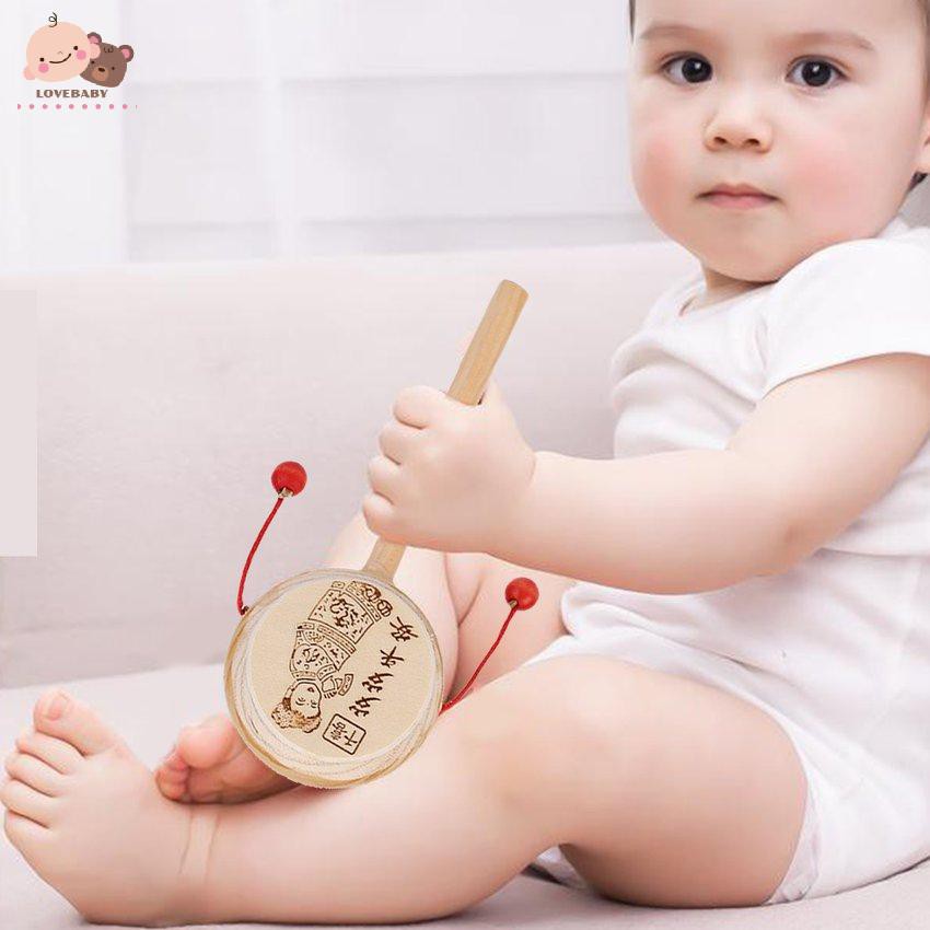 Trống Lục Lạc Gỗ Phong Cách Trung Hoa Cho Bé