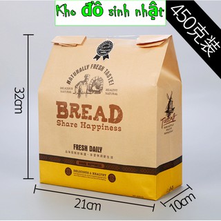 Sỉ 10 chiếc túi bánh mì hoa cúc - túi Ngang, túi đựng sanwich, bánh cookie