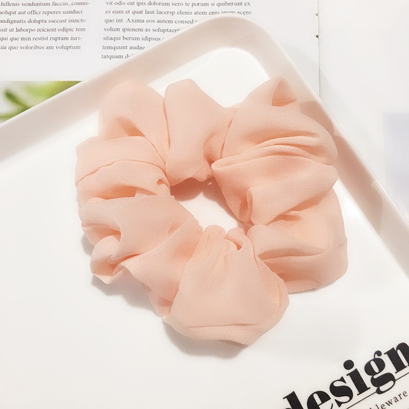 Crunchies - dây buộc tóc vải voan màu pastel phong cách Hàn Quốc