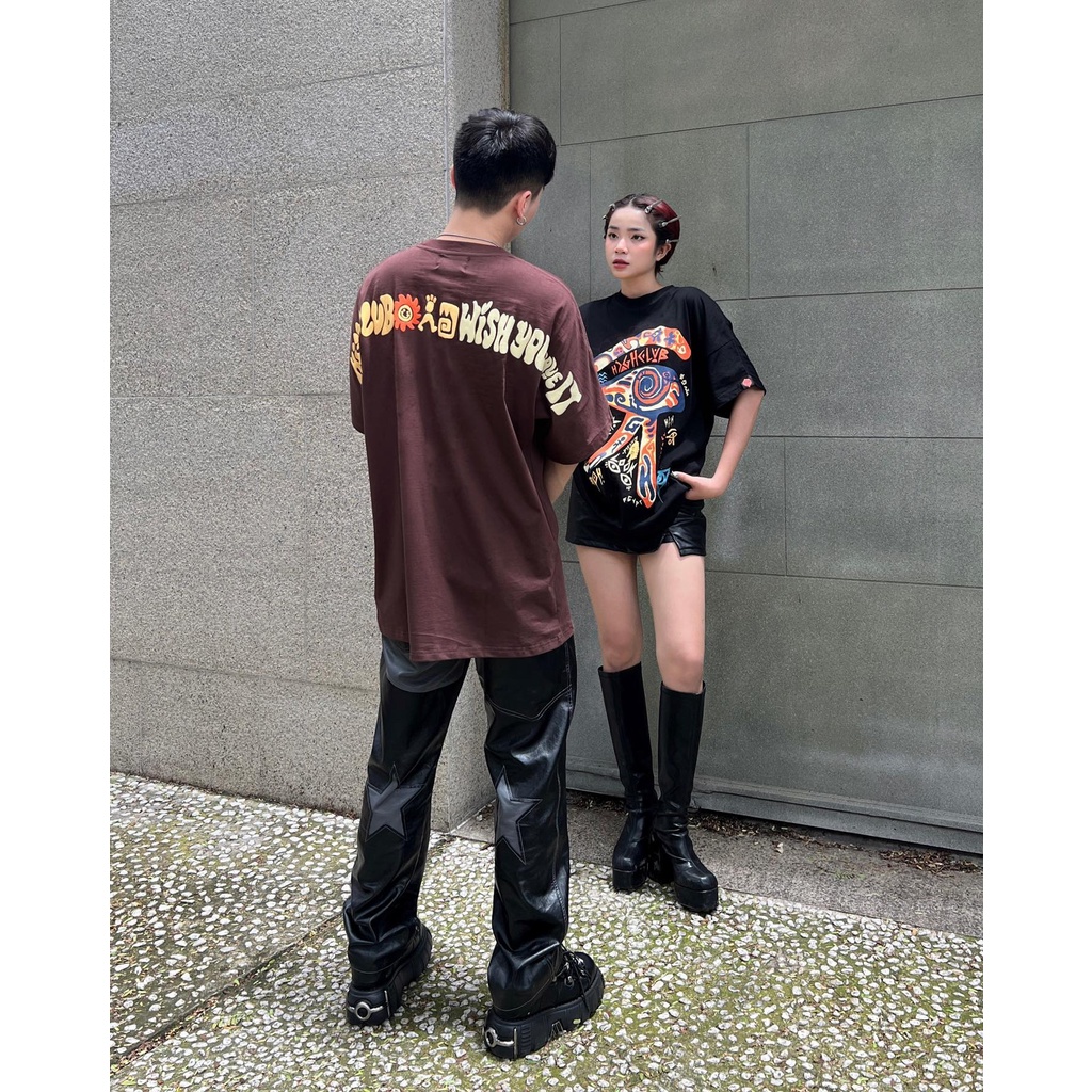 Áo Thun EYE OF RA Tay Lỡ Unisex Nam/Nữ Đen/Nâu Cổ Tròn - HIGHCLUB Brand Chính Hãng