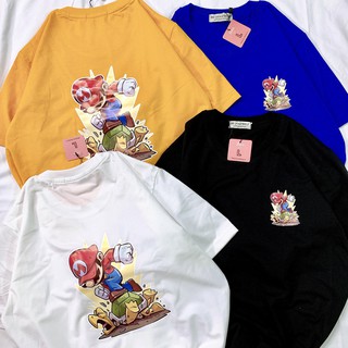 - áo thun tay ngắn be yourself unisex size m l - super mario