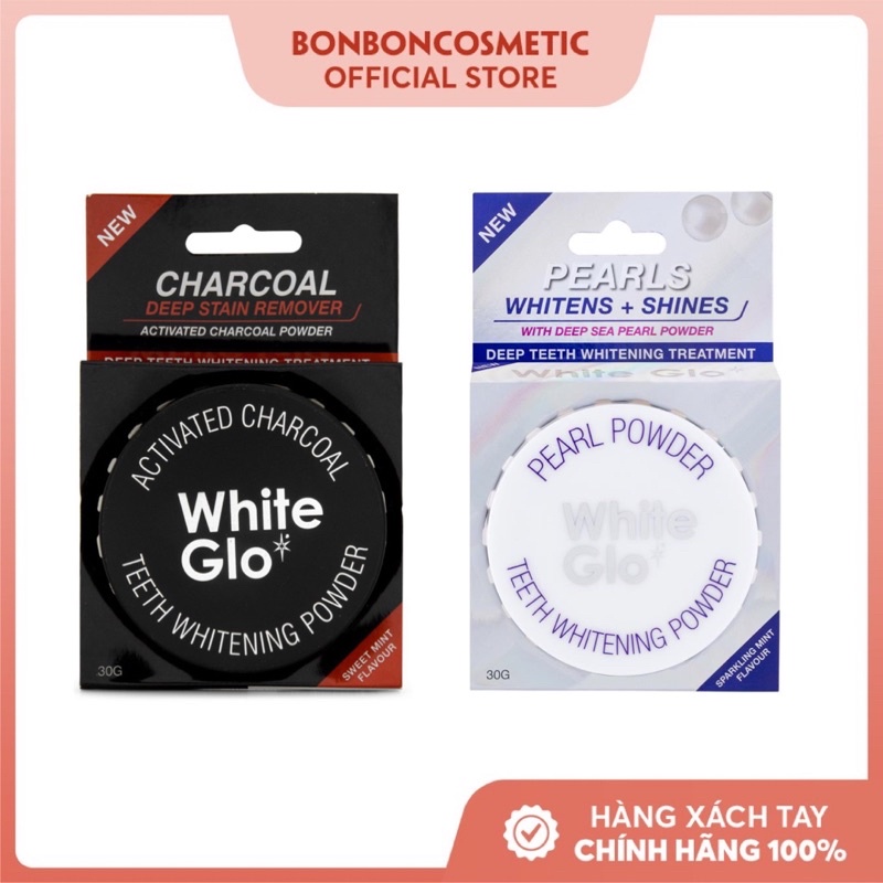 Bột làm trắng răng WHITE GLO bill Úc