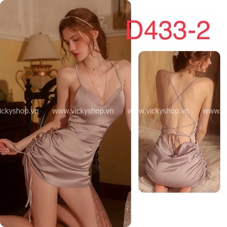 [199K Giảm ngay 35K] HỎA TỐC ,Đầm lụa  sexy QCCC, hàng đẹp y như mẫu chụp ,chất vải mềm mịn. D433-2
