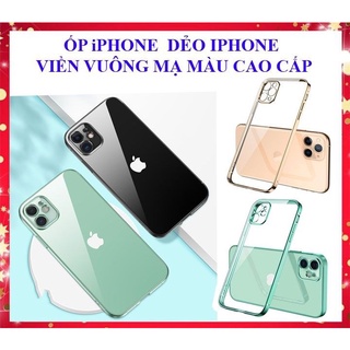 Ốp lưng dẻo trong suốt viền si vuông