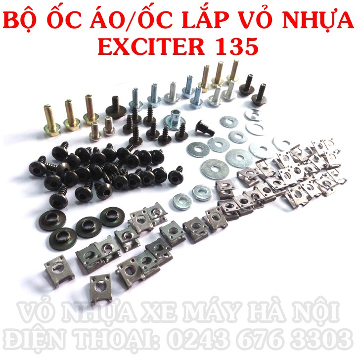 Bộ ốc áo lắp vỏ nhựa xe Exciter