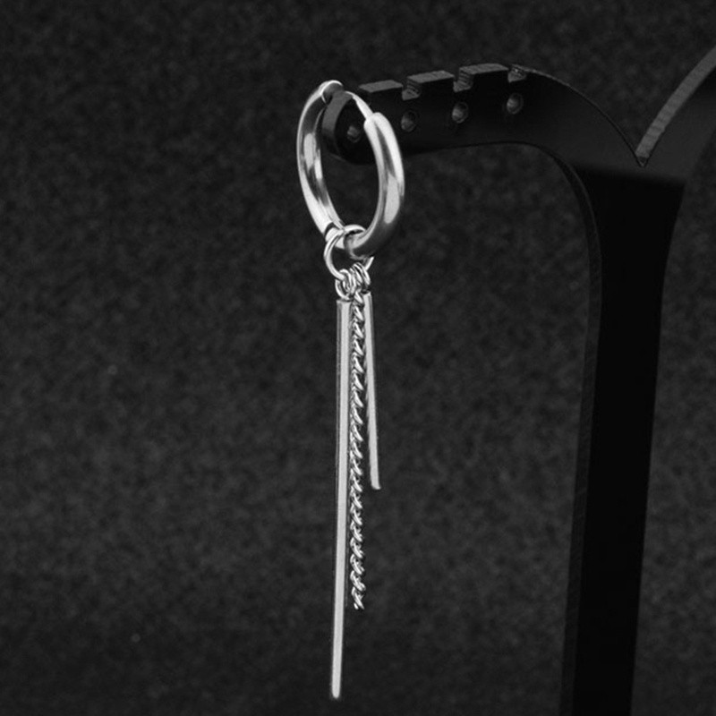 Bông tai kiểu thả dáng dài phong cách Hàn Quốc sang trọng cho nam và nữ