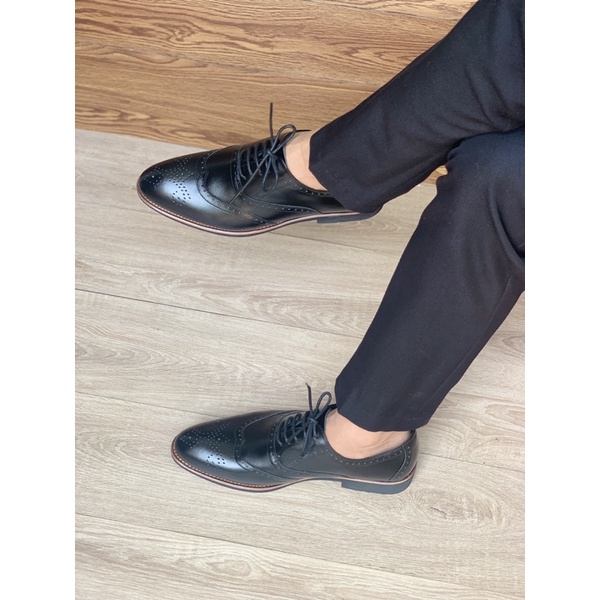 Giầy Tây Oxford Da Bò - Bảo Hành 12 Tháng