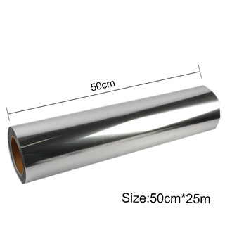 Decal chuyển nhiệt lên vải Bạc Gương Nhũ khổ 50cm