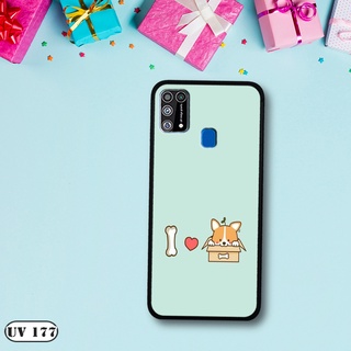 Ốp lưng Samsung Galaxy M31- Lưng nhám viền dẻo in 2D