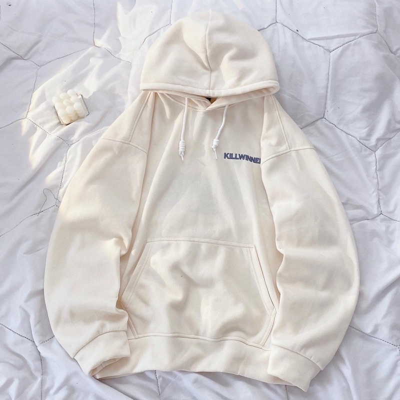[sẵn] Áo Hoodie Nam Nữ Form Rộng Chữ Thêu KILLWINNER PQK ( ảnh thật )