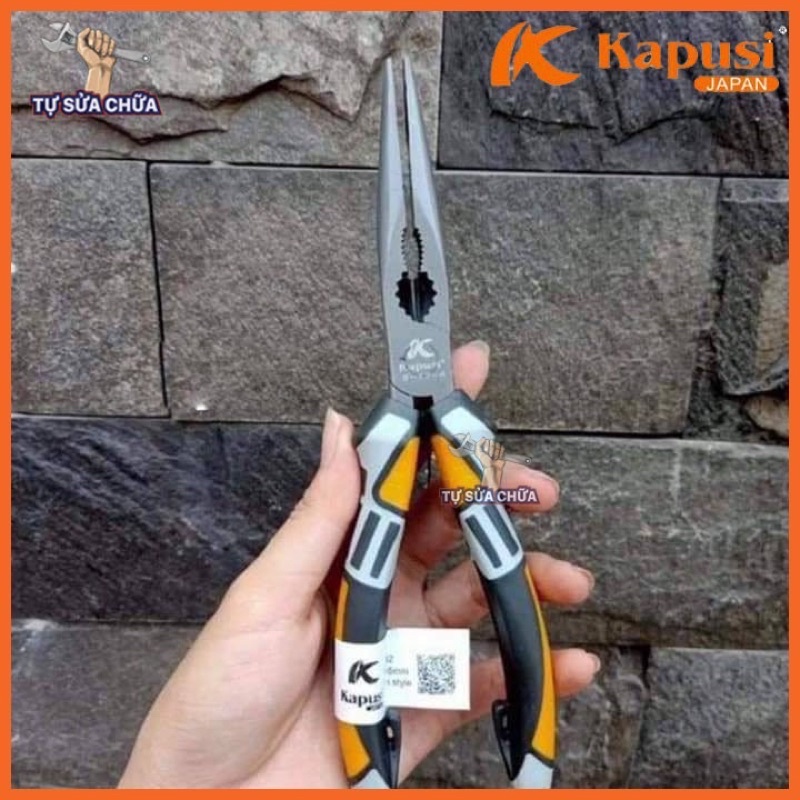 Kìm Kapusi đa năng Nhật Bản CAO CẤP Kìm cắt, nhọn chế tạo từ thép CR-V