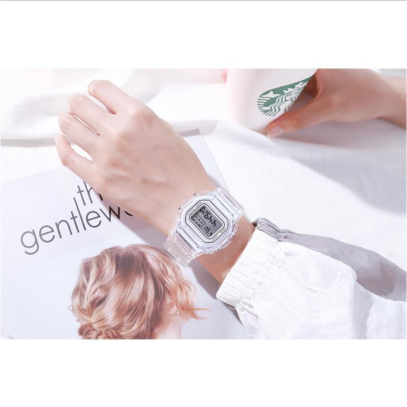 College Style Multifunctional Waterproof Square Wrist Watch / Couple Models