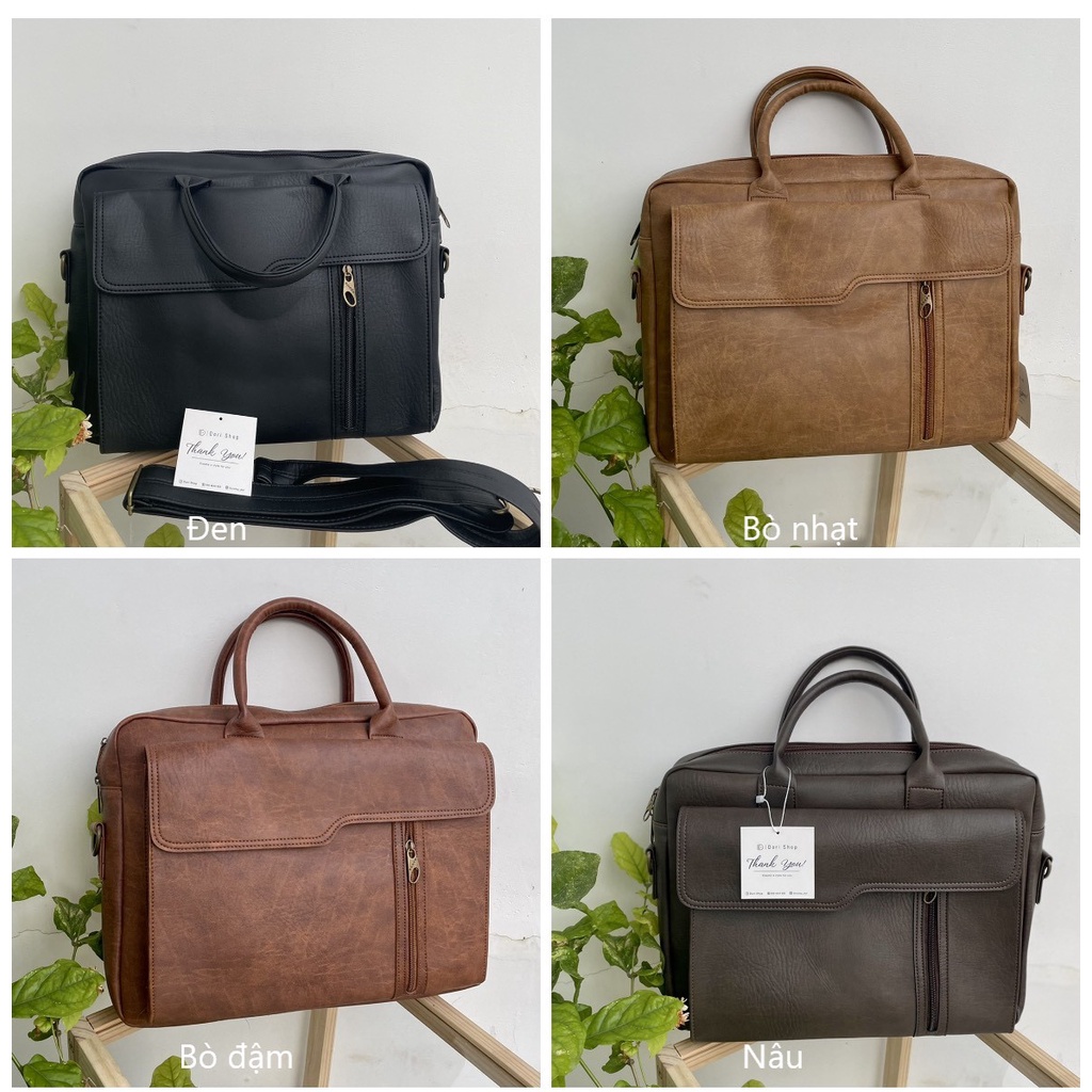 CẶP NAM CAO CẤP, CẶP DA CÔNG SỞ ĐỂ LAPTOP 17IN DORI