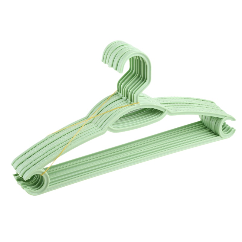 Set 10 Móc Treo Quần Áo Bằng Nhựa Chống Trượt Nhiều Màu Sắc Tiết Kiệm Không Gian