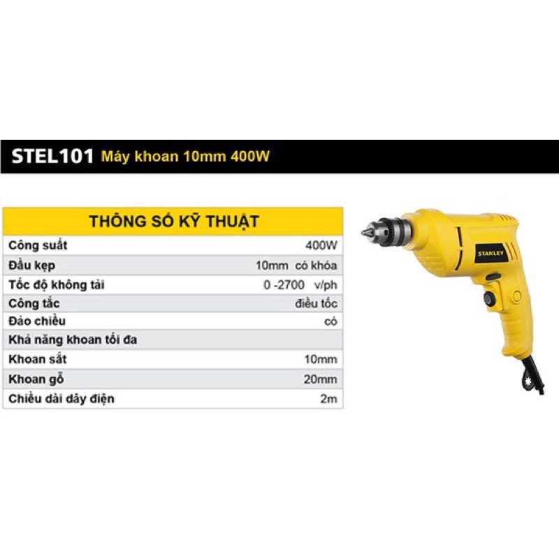 STANLEY máy khoan STEL101