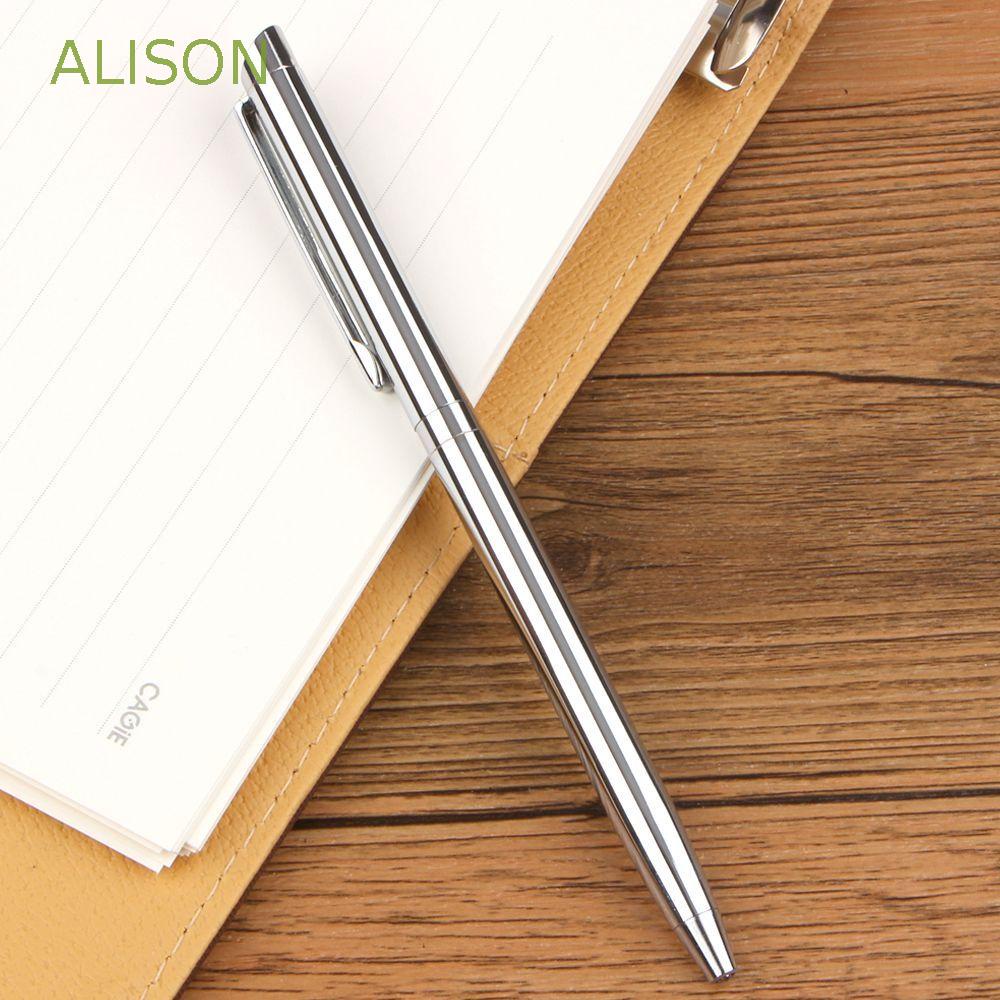 Bút Bi Mực Đen Kiểu Cổ Điển Tiện Dụng|Giá Xoay Bằng Inox Tiện Dụng Cho Văn Phòng